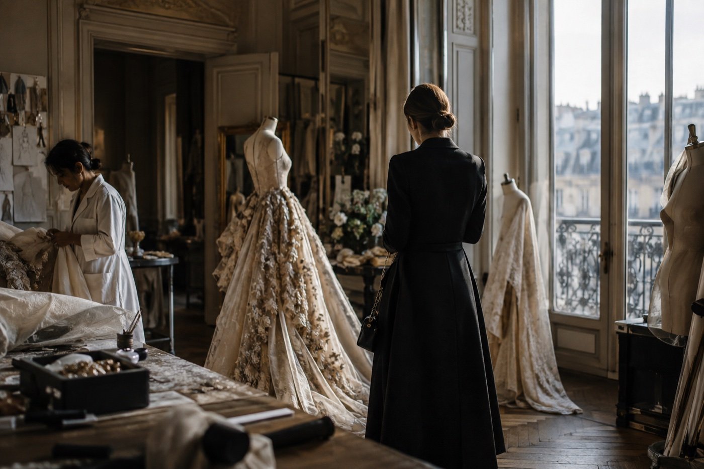 Rendez-vous privé dans un atelier de haute couture parisien