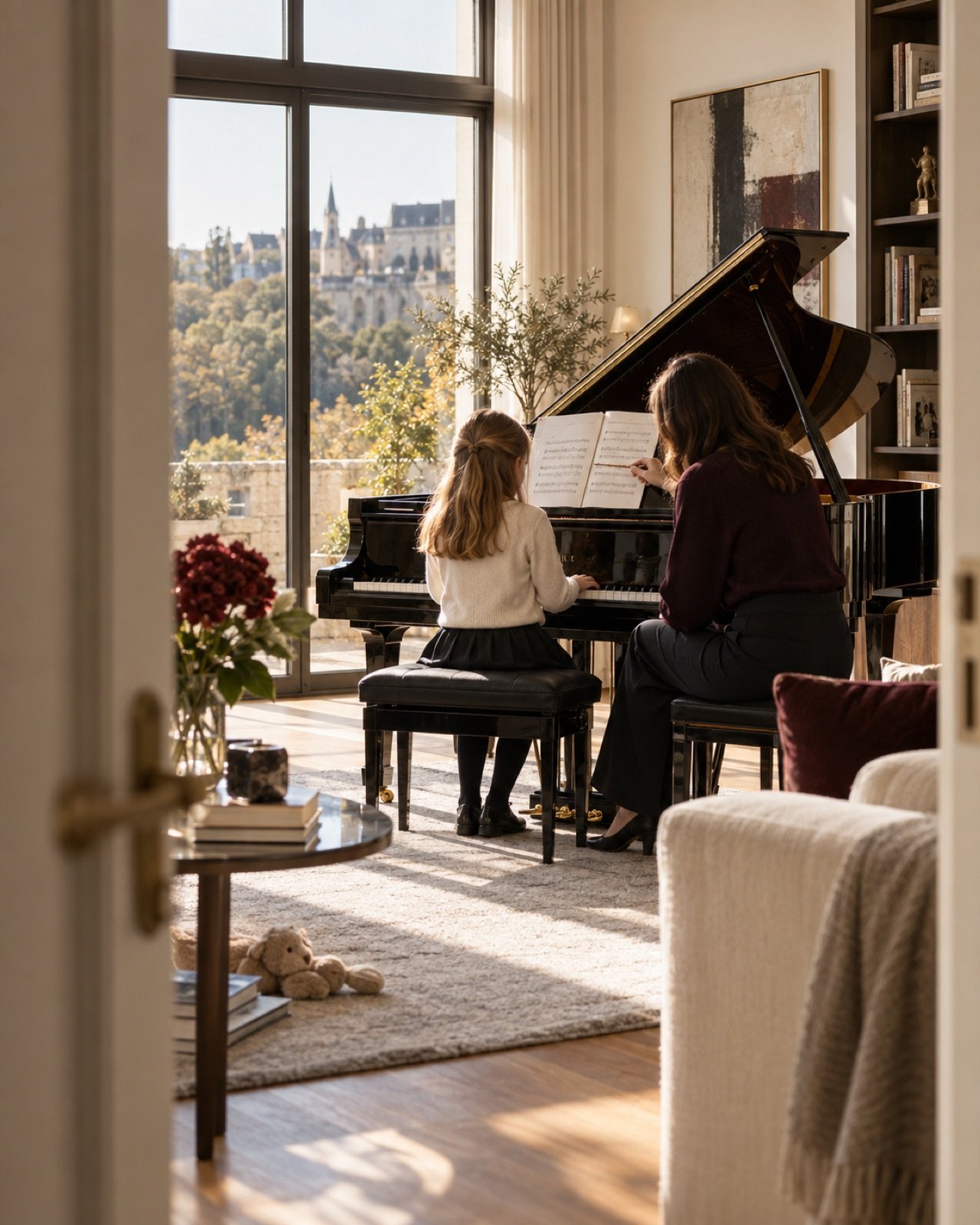 Cours particulier de piano organisé à domicile pour une enfant